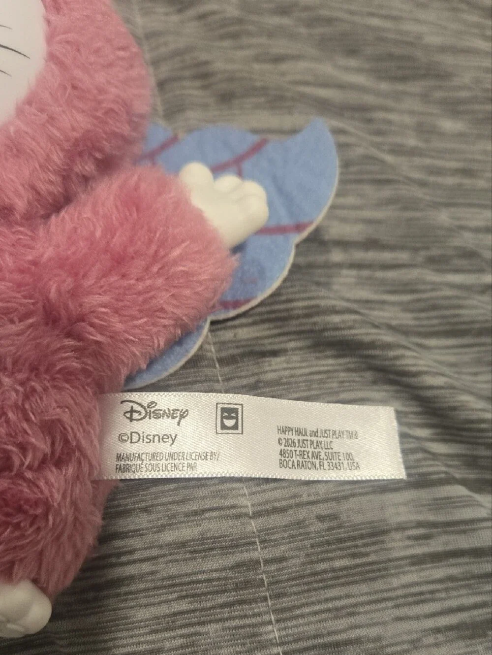 Disney Pink Plush Bat Character with Blue Wings